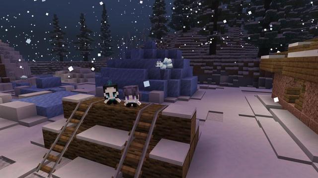 Screenshot of the Minecraft Bedrock Marketplace product Snow Pets created by Eescal Studios.