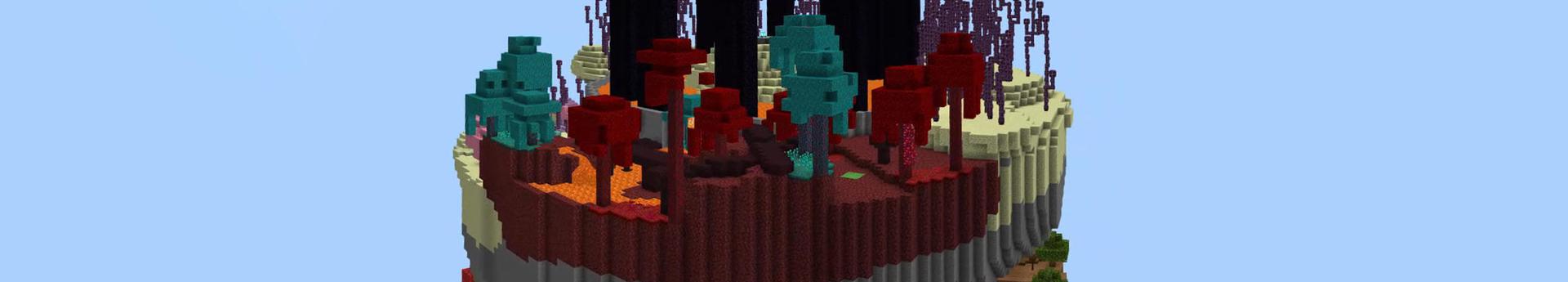 Panorama of the Minecraft Bedrock Marketplace product Spiral Isle Parkour created by Eescal Studios.