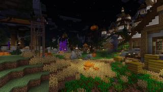 Screenshot of the Minecraft Bedrock Marketplace product Spooky Town created by Eescal Studios.