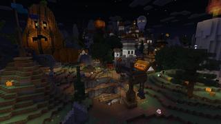 Screenshot of the Minecraft Bedrock Marketplace product Spooky Town created by Eescal Studios.