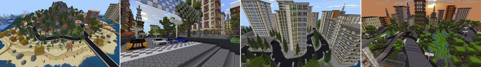 Panorama of the Minecraft Bedrock Marketplace product Supercar Initial Drift created by Eescal Studios.