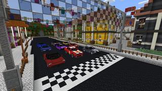 Screenshot of the Minecraft Bedrock Marketplace product Supercar Initial Drift created by Eescal Studios.