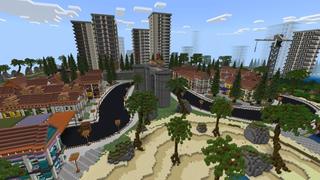 Screenshot of the Minecraft Bedrock Marketplace product Supercar Initial Drift created by Eescal Studios.