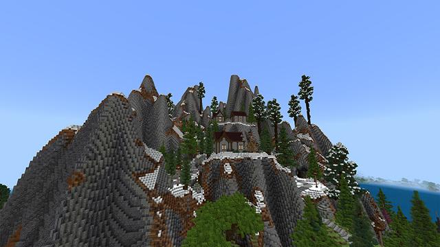 Screenshot of the Minecraft Bedrock Marketplace product Survivor's Mountain created by Eescal Studios.