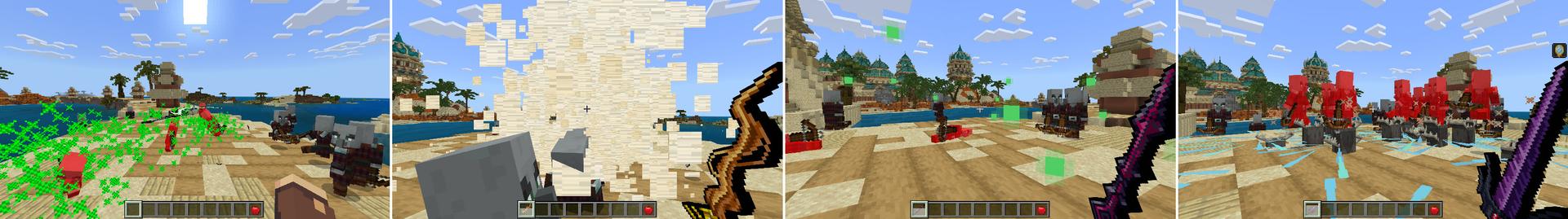 Panorama of the Minecraft Bedrock Marketplace product Ultimate Weapons created by Eescal Studios.