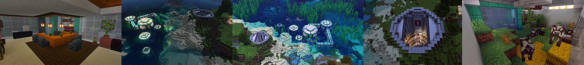 Panorama of the Minecraft Bedrock Marketplace product Underwater Facility created by Eescal Studios.