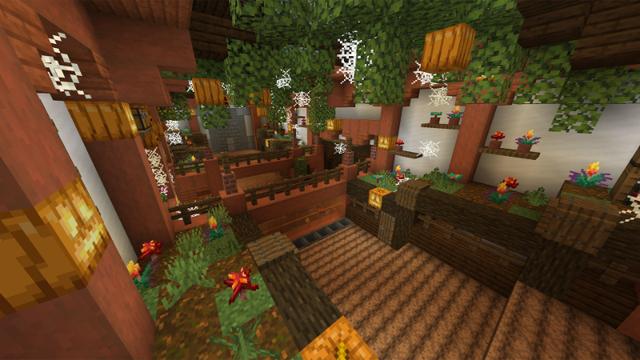 Screenshot of the Minecraft Bedrock Marketplace product Underwater Spooky Mansion created by Eescal Studios.