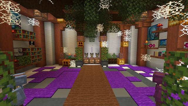 Screenshot of the Minecraft Bedrock Marketplace product Underwater Spooky Mansion created by Eescal Studios.