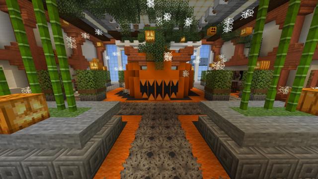 Screenshot of the Minecraft Bedrock Marketplace product Underwater Spooky Mansion created by Eescal Studios.