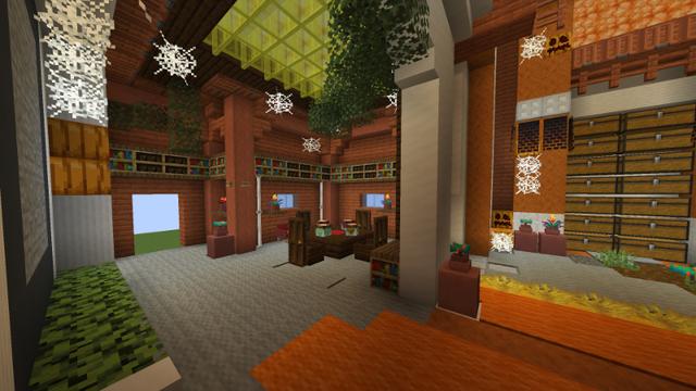 Screenshot of the Minecraft Bedrock Marketplace product Underwater Spooky Mansion created by Eescal Studios.
