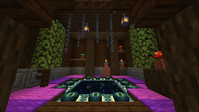 Screenshot of the Minecraft Bedrock Marketplace product Underwater Spooky Mansion created by Eescal Studios.