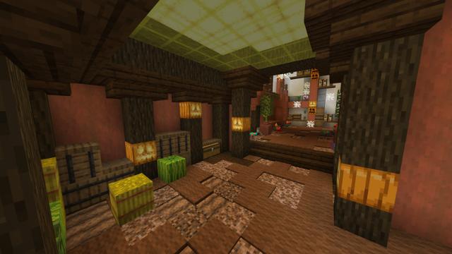 Screenshot of the Minecraft Bedrock Marketplace product Underwater Spooky Mansion created by Eescal Studios.