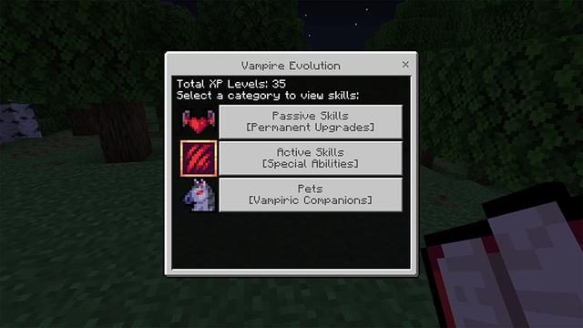 Screenshot of the Minecraft Bedrock Marketplace product Vampire Expansion Add-On created by Eescal Studios.