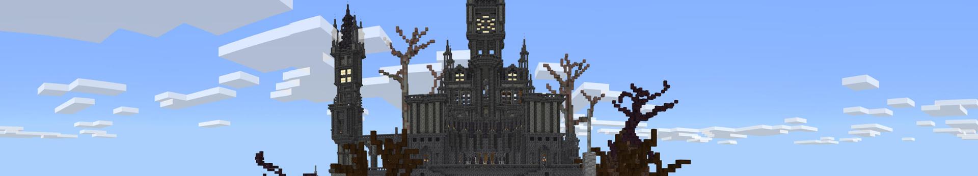 Panorama of the Minecraft Bedrock Marketplace product Vampire Manor created by Eescal Studios.