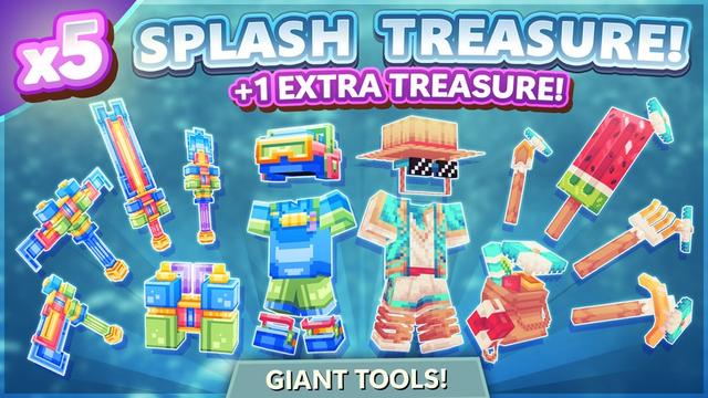 Thumbnail of the Minecraft Bedrock Marketplace product 5x Splash Treasure [+1 FREE] created by Enchanted.