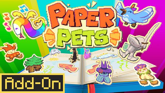 Thumbnail of the Minecraft Bedrock Marketplace product Paper Pets Add-on created by Enchanted.
