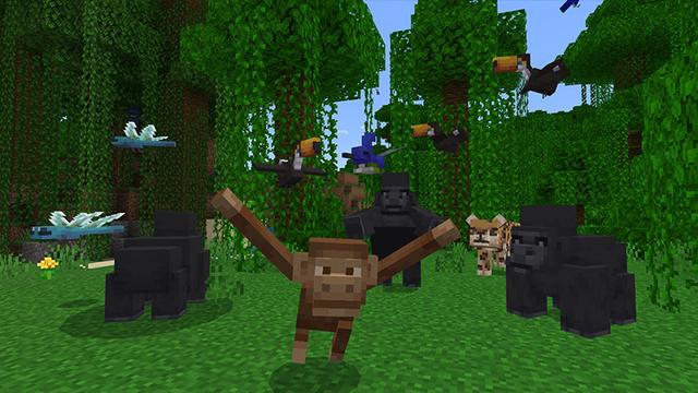 Screenshot of the Minecraft Bedrock Marketplace product Animals Add-On 1.0 Legend created by Endorah.