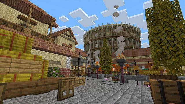 Screenshot of the Minecraft Bedrock Marketplace product Gladiator Village created by Endorah.