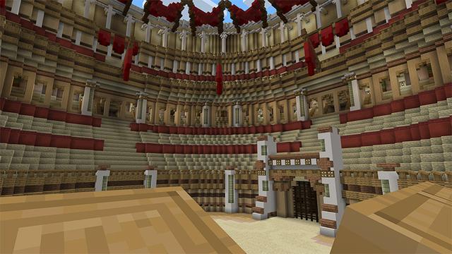Screenshot of the Minecraft Bedrock Marketplace product Gladiator Village created by Endorah.