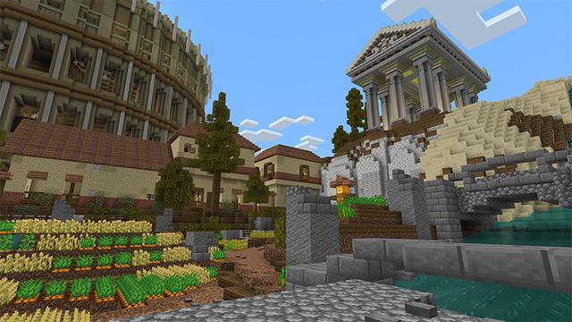 Screenshot of the Minecraft Bedrock Marketplace product Gladiator Village created by Endorah.