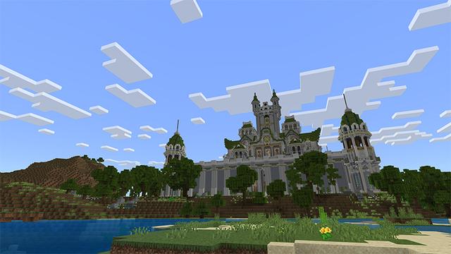 Screenshot of the Minecraft Bedrock Marketplace product Green Elf Castle created by Endorah.