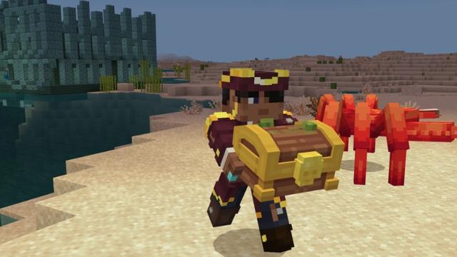 Screenshot of the Minecraft Bedrock Marketplace product Pirates Fantasy Dungeons Add-On created by Endorah.