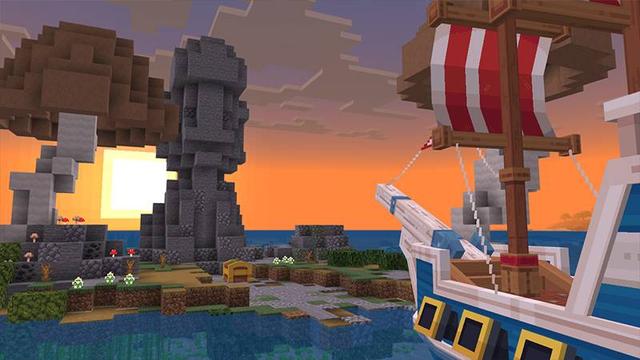 Screenshot of the Minecraft Bedrock Marketplace product Pirates Fantasy Dungeons Add-On created by Endorah.