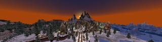 Panorama of the Minecraft Bedrock Marketplace product Winter Valley created by Endorah.