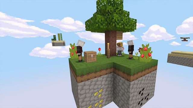 Screenshot of the Minecraft Bedrock Marketplace product Advanced Skyblock Mash-up created by Entity Builds.