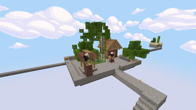 Screenshot of the Minecraft Bedrock Marketplace product Advanced Skyblock Mash-up created by Entity Builds.