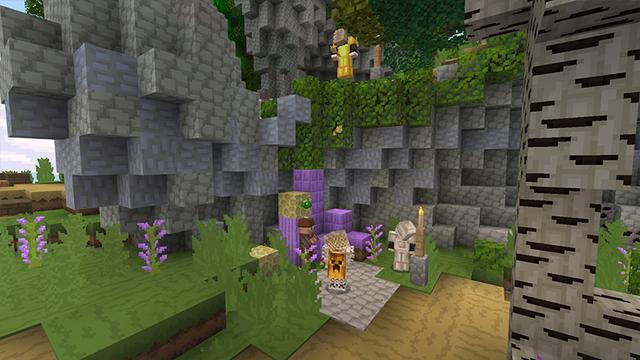 Screenshot of the Minecraft Bedrock Marketplace product Advanced Skyblock Mash-up created by Entity Builds.