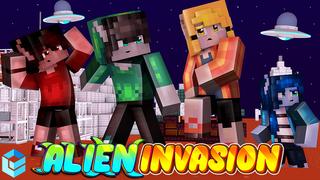 Thumbnail of the Minecraft Bedrock Marketplace product Alien Invasion created by Entity Builds.
