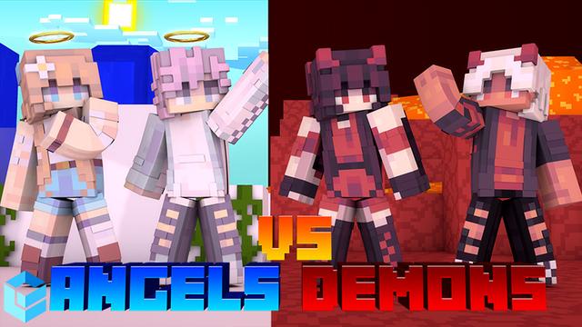 Thumbnail of the Minecraft Bedrock Marketplace product Angels vs Demons created by Entity Builds.