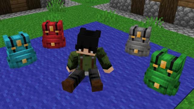 Screenshot of the Minecraft Bedrock Marketplace product Basic Backpacks Add-On created by Entity Builds.