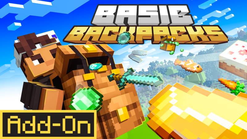 Thumbnail of the Minecraft Bedrock Marketplace product Add-On „Basic Backpacks“ created by Entity Builds.