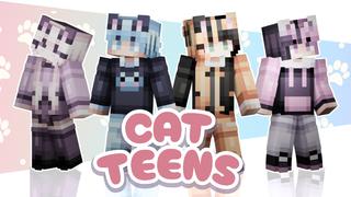 Thumbnail of the Minecraft Bedrock Marketplace product Cat Teens created by Entity Builds.