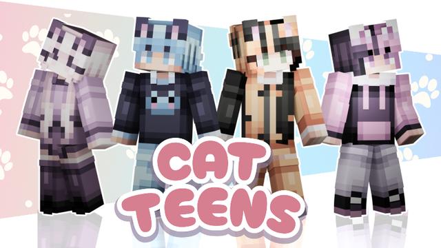 Thumbnail of the Minecraft Bedrock Marketplace product Cat Teens created by Entity Builds.