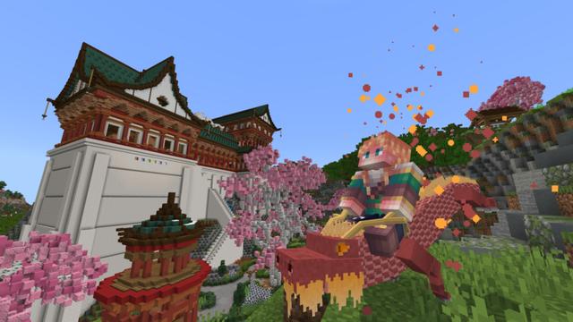 Screenshot of the Minecraft Bedrock Marketplace product Dragon Valley created by Entity Builds.