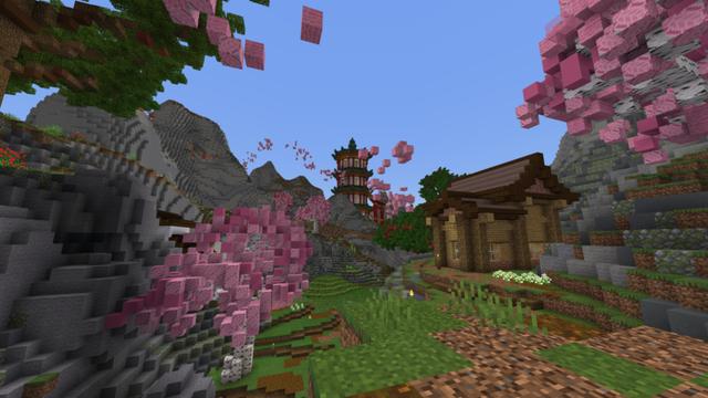 Screenshot of the Minecraft Bedrock Marketplace product Dragon Valley created by Entity Builds.