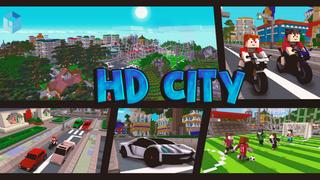 Thumbnail of the Minecraft Bedrock Marketplace product HD Stadt created by Entity Builds.