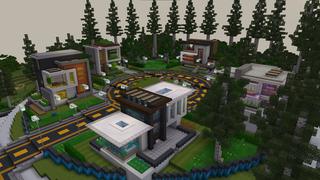 Screenshot of the Minecraft Bedrock Marketplace product Learn to Build: Modern created by Entity Builds.