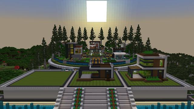 Screenshot of the Minecraft Bedrock Marketplace product Learn to Build: Modern created by Entity Builds.