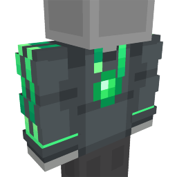 Thumbnail of the Minecraft Bedrock Marketplace product Neon Emerald Hoodie created by Entity Builds.
