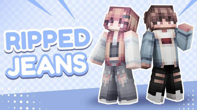 Thumbnail of the Minecraft Bedrock Marketplace product Ripped Jeans created by Entity Builds.