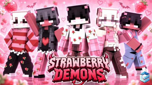 Thumbnail of the Minecraft Bedrock Marketplace product Strawberry Demons created by Entity Builds.