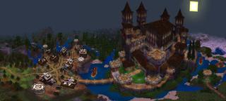 Panorama of the Minecraft Bedrock Marketplace product The Last Castle created by Entity Builds.