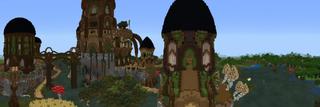 Panorama of the Minecraft Bedrock Marketplace product Wetland Survival created by Entity Builds.