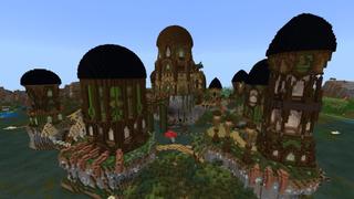 Screenshot of the Minecraft Bedrock Marketplace product Wetland Survival created by Entity Builds.