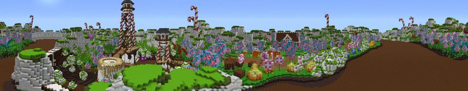Panorama of the Minecraft Bedrock Marketplace product A Nightmare in Candyworld created by Everbloom Games.