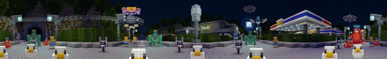 Panorama of the Minecraft Bedrock Marketplace product Alien Abduction created by Everbloom Games.